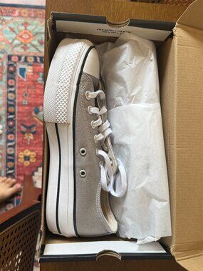 Converse Women's CTAS LIFT OX, Size 7,  Totally Neutral, Style# A07573F